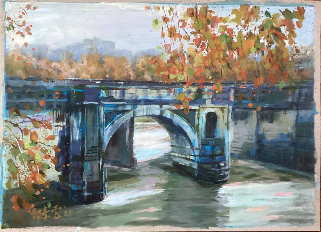 鄭素雲-秋天的天使城，4K壓克力顏料