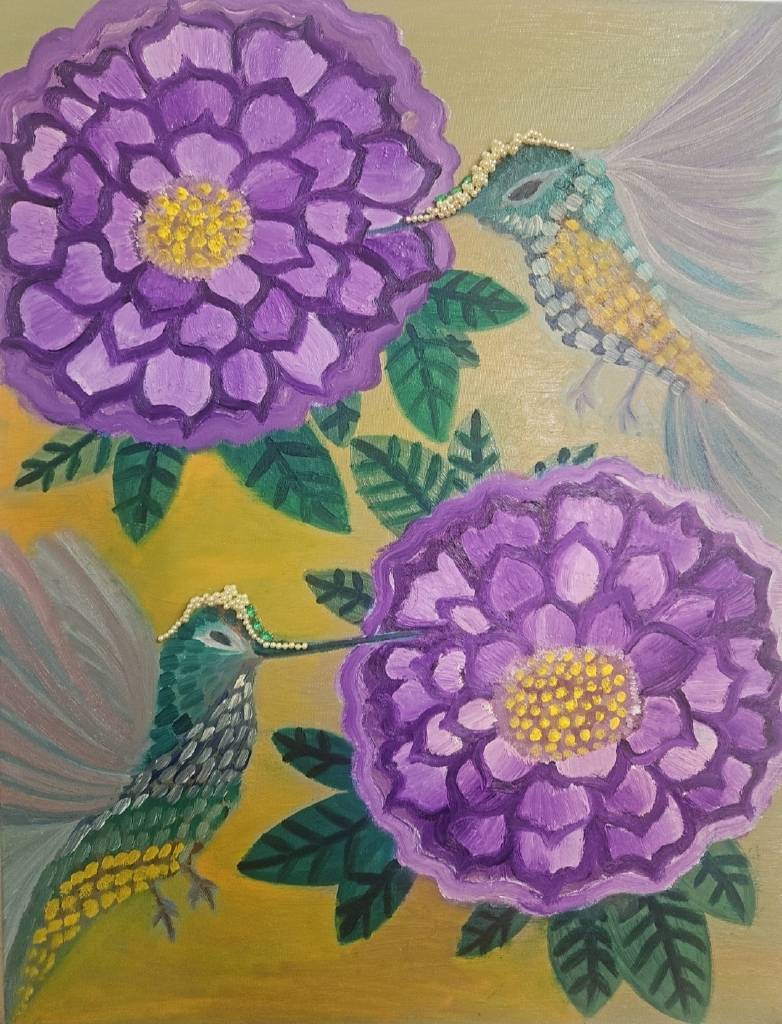 林茜允-蜂鳥的孕育與等待愛情的牡丹菊