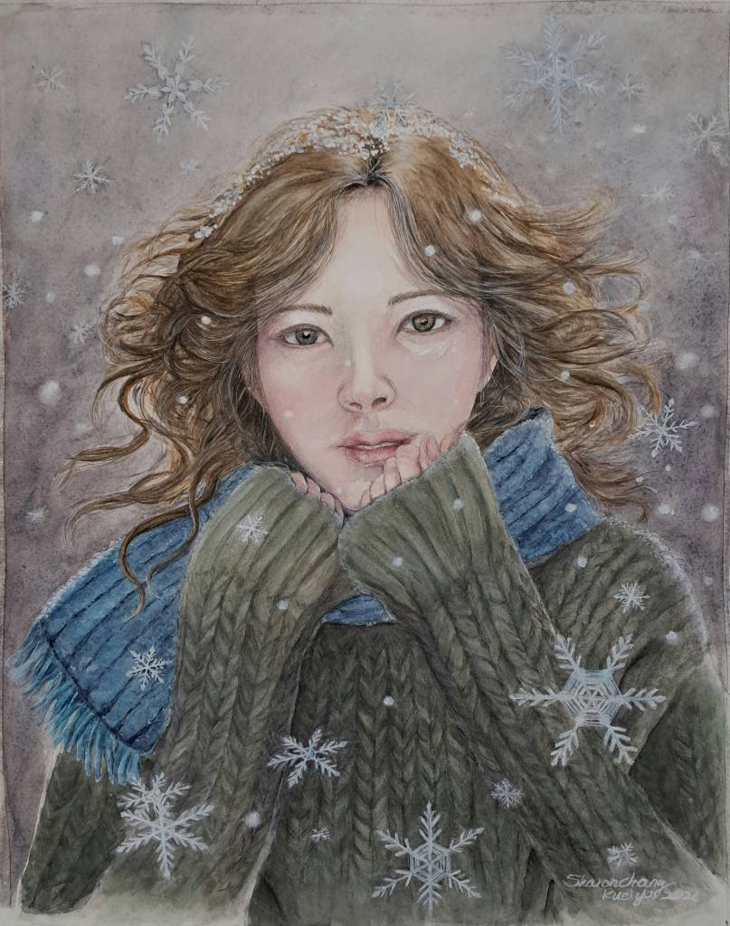 張貴雅-風雪中的祝福(Blessing  in the snow)(數位微噴)