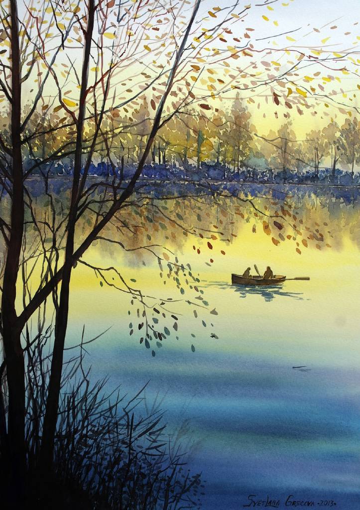 葛拉娜-夕日湖色 Sunset on the lake