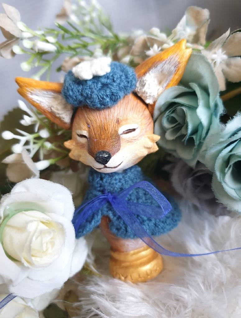 陳幼昕-《小狐狼 - Little Fox Wolf》手工雕刻 藝術娃娃